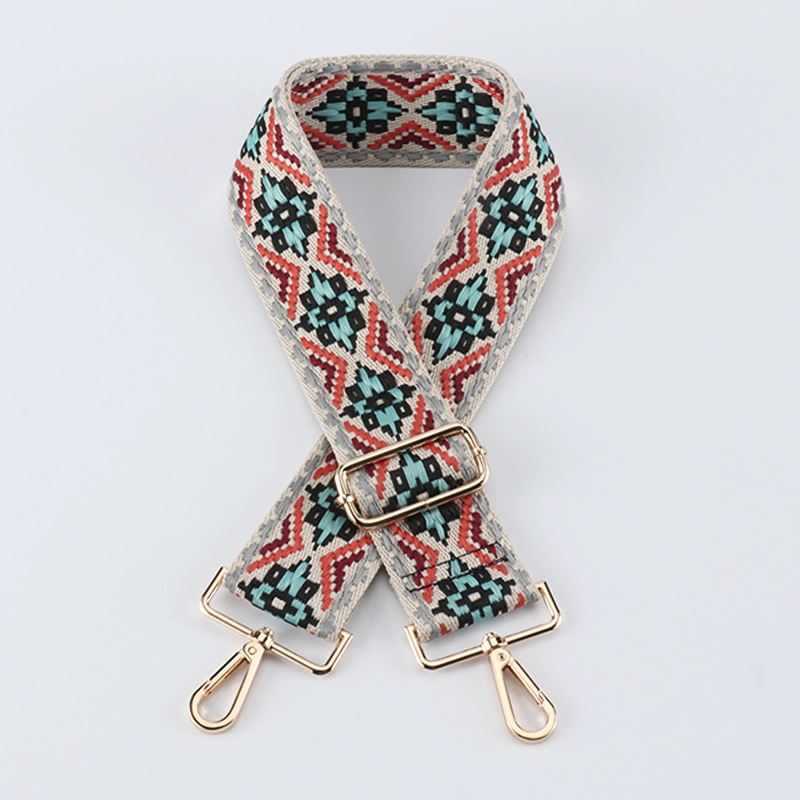 Picture of Cross-Border 5cm Wide Shoulder Strap Bag Strap Crossbody Adjustable Shoulder Strap New Diamond Jacquard Embroider Bag Shoulder Strap in Stock