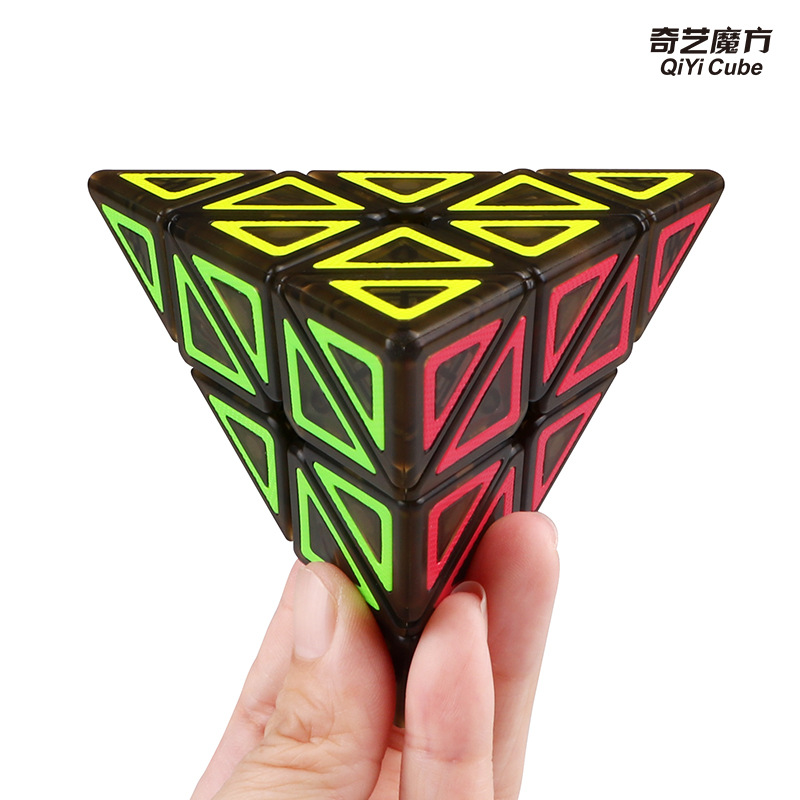 Picture of Qiyi dimension pyramid Rubik's cube level 5 yuan creative square patch triangle pyramid puzzle Rubik's Cube