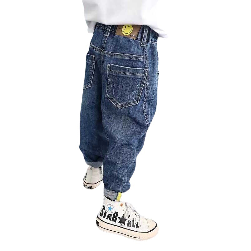Boys' Jeans Spring and Autumn 2022 New Style Zhongda Children's Trendy Brand Spring Casual Pants Children's Street Pants Children's Wear
