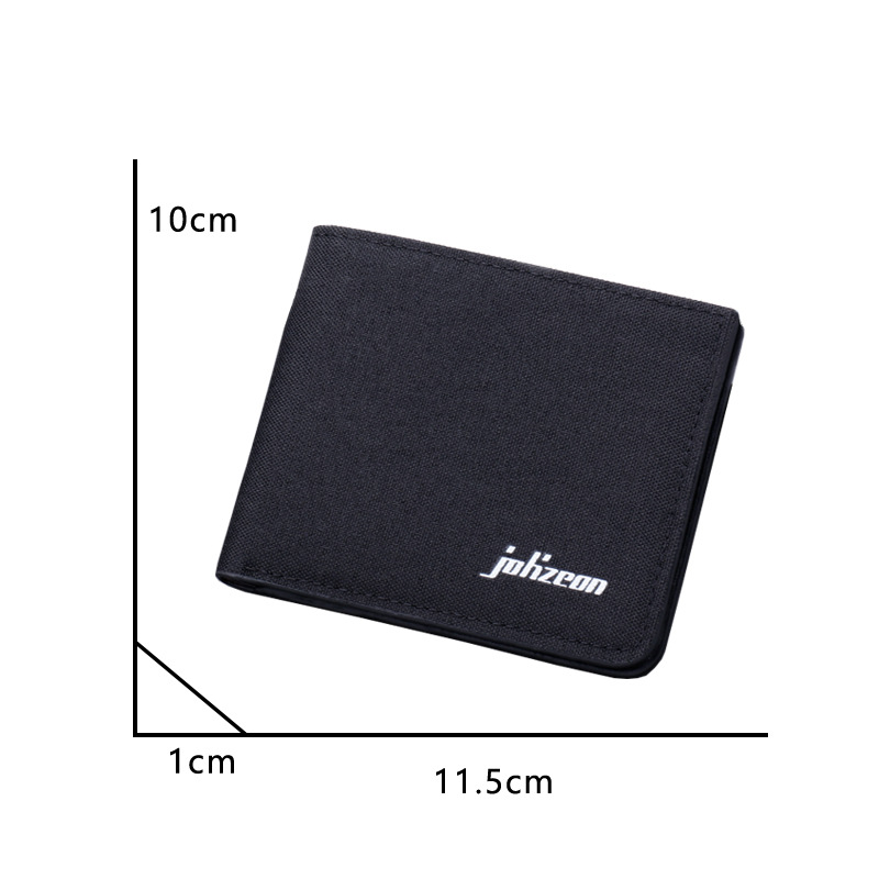 Picture of jolizeon Men's Short Wallet Canvas Multi-Card Holder Horizontal Denim Wallet Ultra-Thin Dollar Wallet