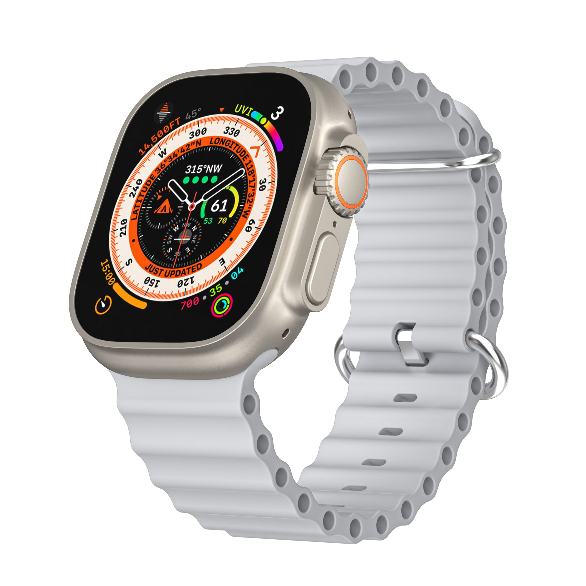 Picture of For Apple watchs10 Silicone Strap iwatch9Ultra Ocean Wave Silicone Strap