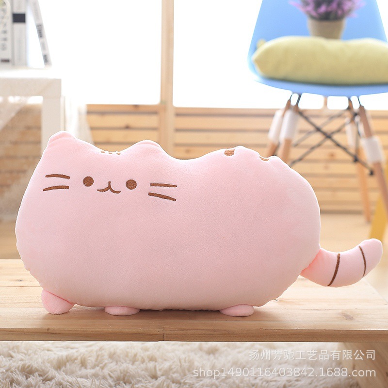 Picture of Hot selling cartoon biscuits Cat plush toy pillow company LOGO