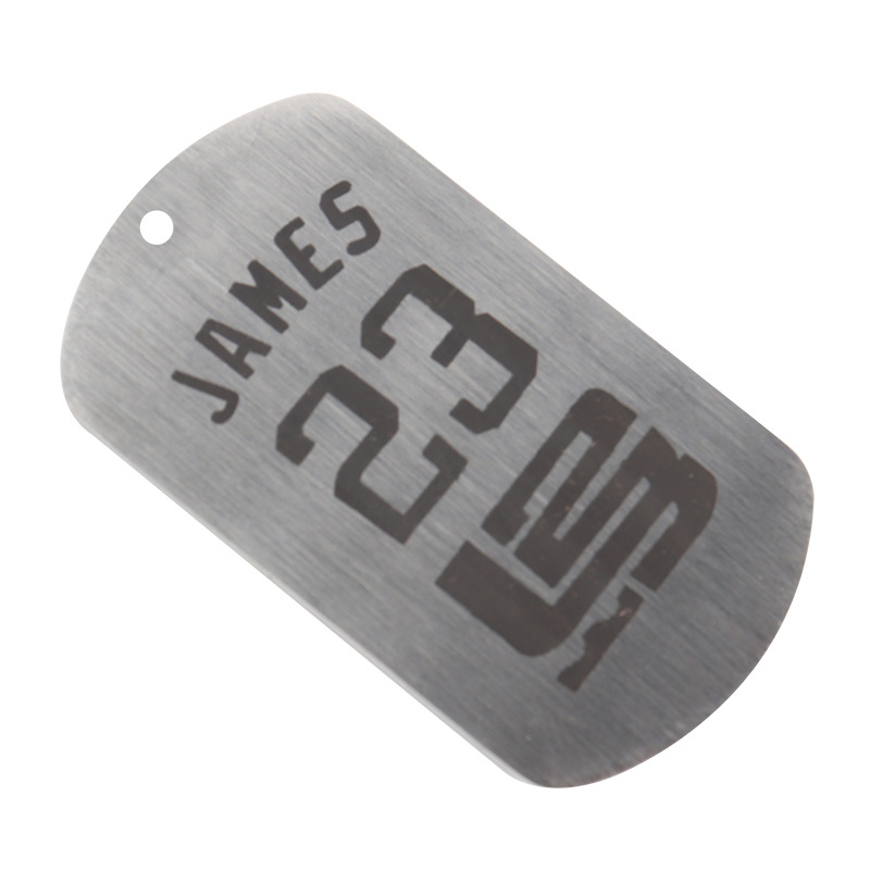 Picture of Necklace Kobe James Curry Owen Basketball Star logo Titanium Steel Necklace Pendant Commemorative Machinable Engraving