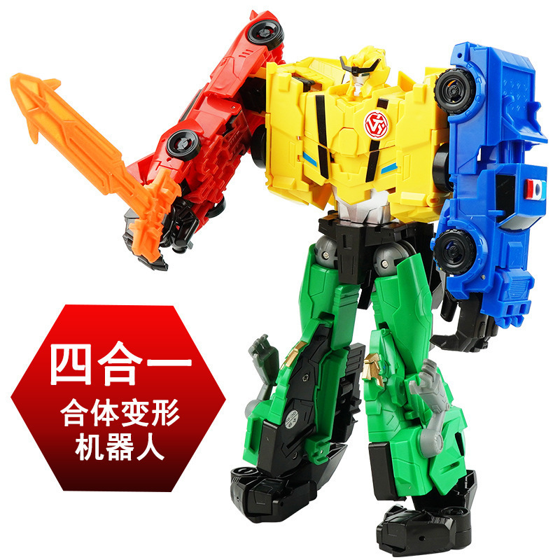 Picture of Transformation Toys Four-in-One Fit Robot Car Transformation Car Dinosaur Car Children's Combination suit Boy Toys
