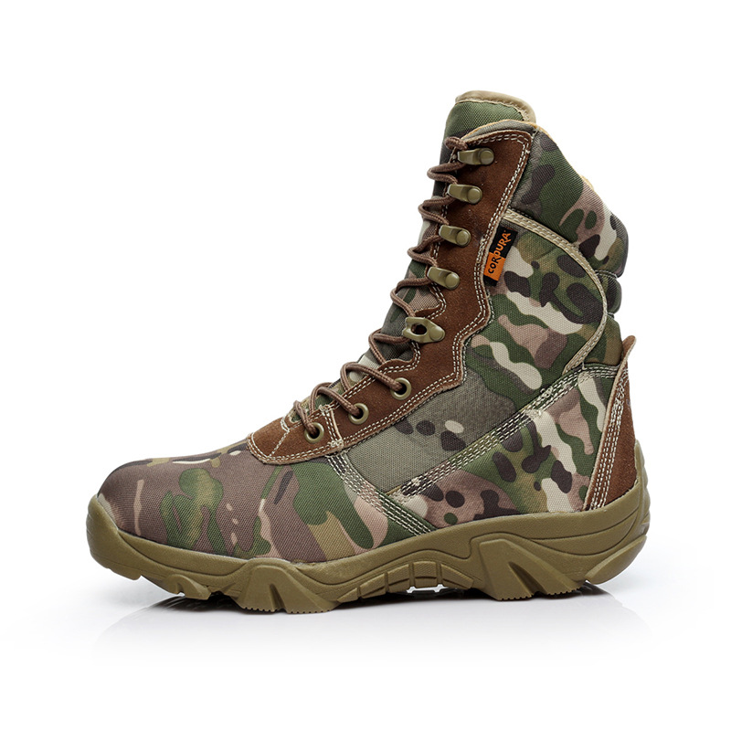 Picture of Cross-border source outdoor camouflage boots high-top desert boots military fans hiking hiking shoes Special Forces boots men's spot