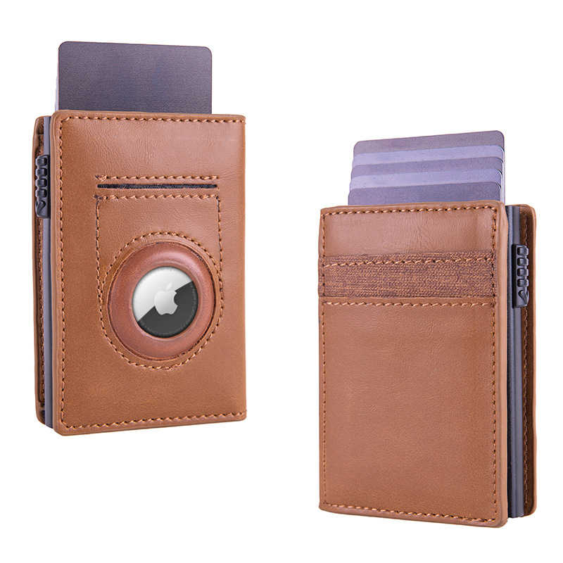 Picture of Cross-border AirTag tracker card holder RFID anti-theft brush creative magnetic coin purse credit card case card holder