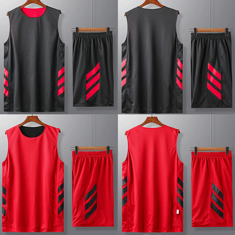 Picture of Double-sided Basketball Suit suit Men's Mesh Breathable Competition Suit Group Buying Children's Personalized Jersey Printing Printing