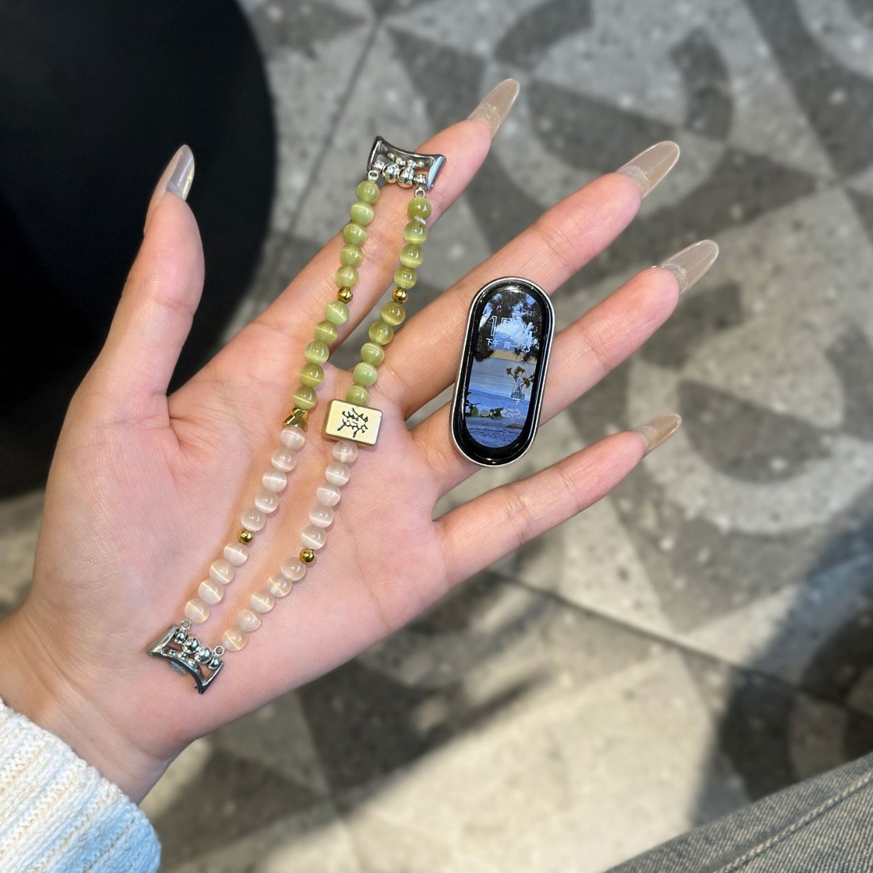 For mi band 8 strap 9 generation beaded hand rope national tide millet 7/6/5/4/3NFC national wind millet strap