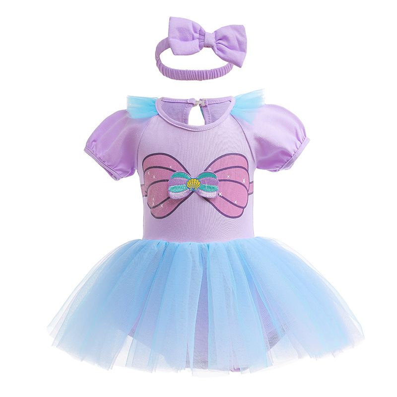 Picture of Halloween Children's Clothing, Short-Sleeved Pullover, Baby Baby Princess Jumpsuit, Princess Style Dress