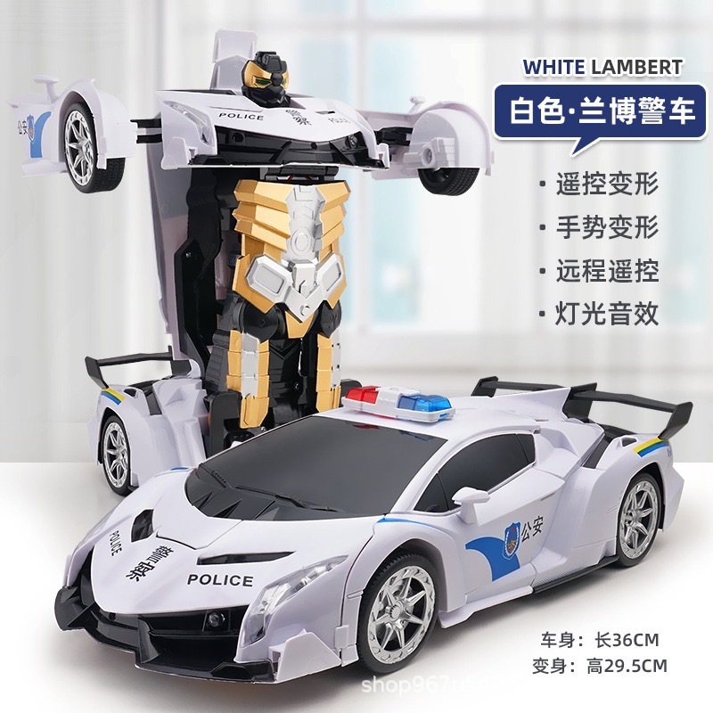 Picture of Gesture sensing one-key deformation remote control car charger electric car robot King Kong racing children's toy car generation
