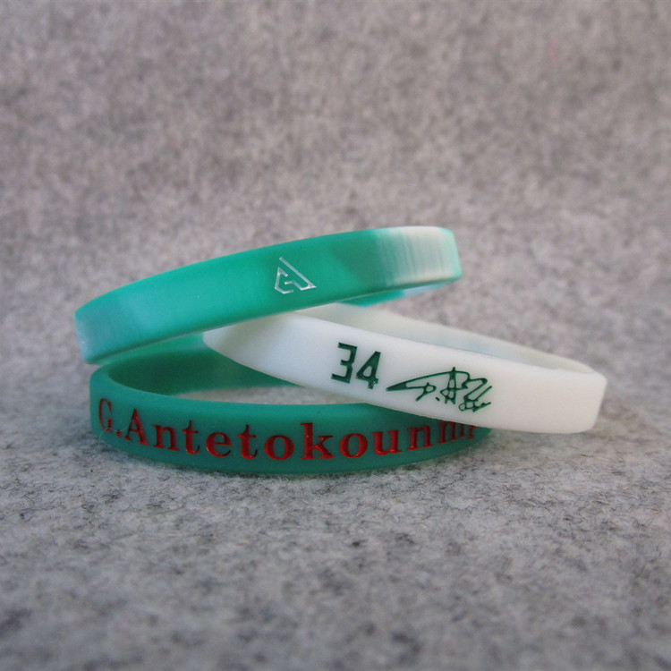 Picture of Basketball xingxiong Deer Team No. 34 letter brother fine sports bracelet silicone wrist strap fans jewelry Owen James