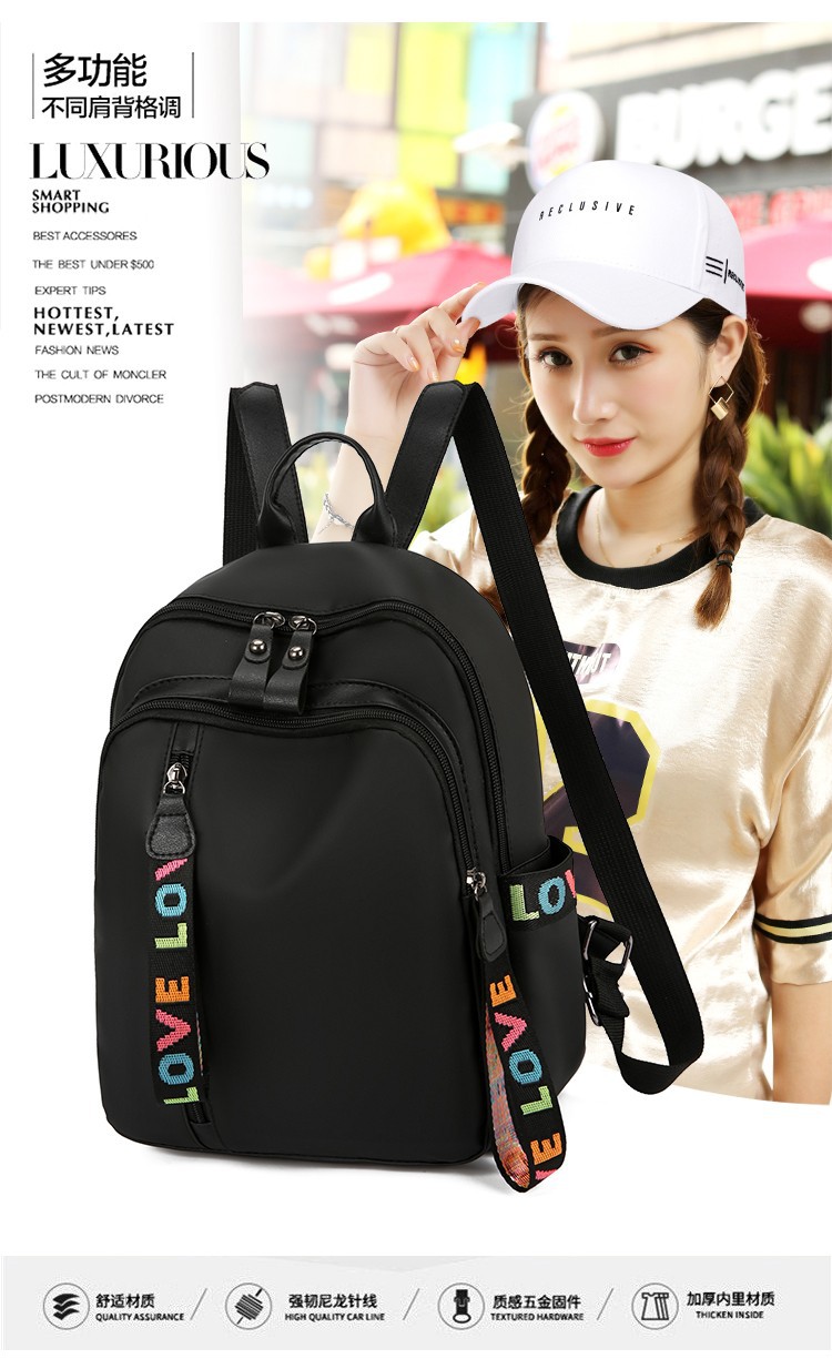 Picture of Cross-border Women's Bag 2022 New Fashion Oxford Cloth Bag Backpack Lightweight Large Capacity Travel Bag College Style Schoolbag