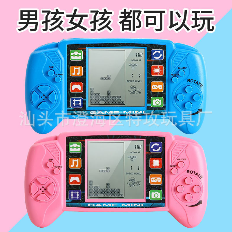 Cross-border hot selling handheld game machine 3.5-inch large screen Tetris game machine toy wholesale hot sale