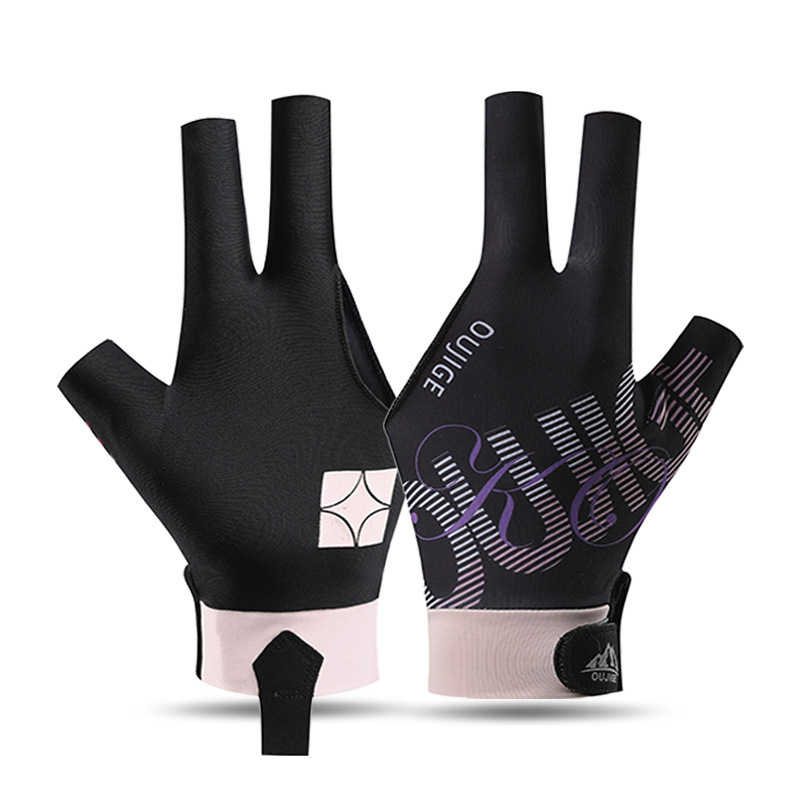 Picture of Billiards Gloves Men's and Women's Billiards Open Finger Professional Snooker Game Special Non-Slip Thin Three-Finger High-Elastic A34-TQ
