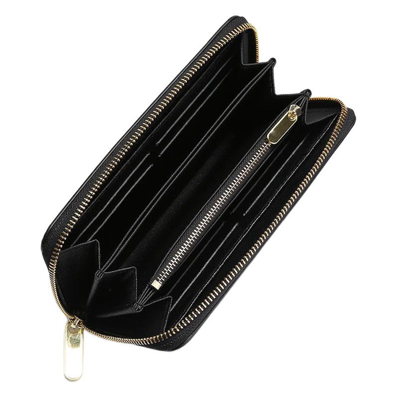 Factory direct cross-border new leather ladies water ripple long wallet Japan Amazon hand bag in stock