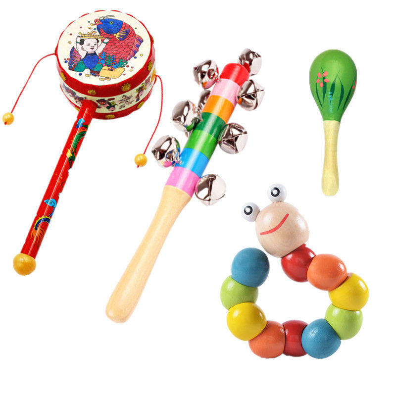 Picture of Newborn baby sand hammer rattle early education puzzle hand bell baby grip training toys 0-6-8-12 months children