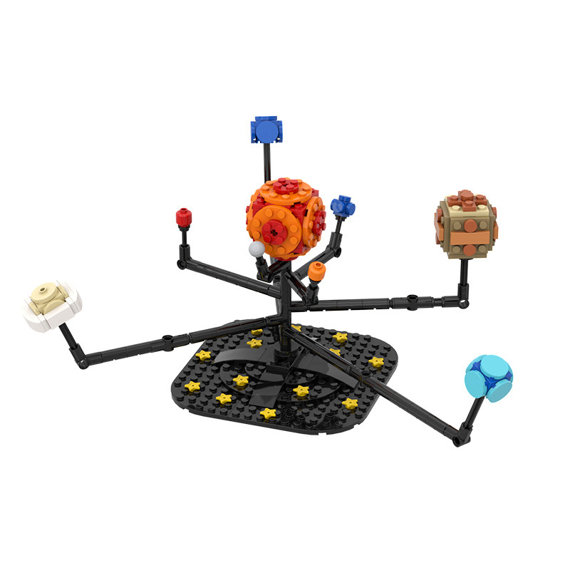 Picture of MOC Building Blocks Compatible with Lego Small Particle Set Universe Solar System 8 Planets 3D Stereo Toy