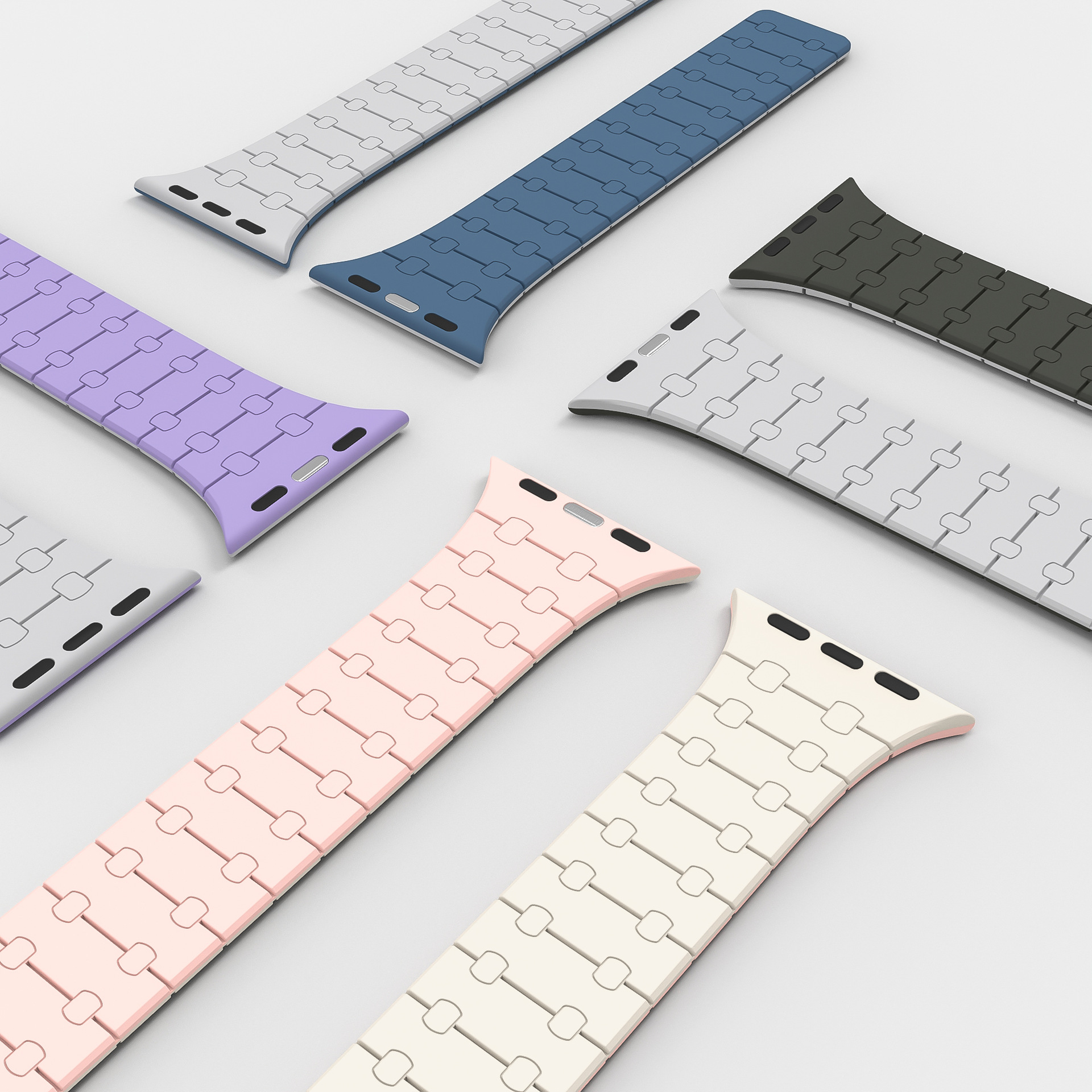 Picture of For Apple Watch Strap Magnetic Iwach8/9 Silicone Magnetic Apple Watch 8/9 Strap Classic Two-Tone