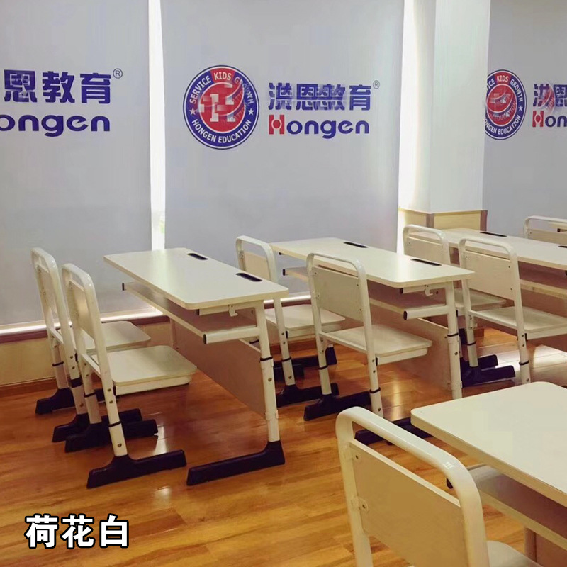 Picture of Students' Desks and Chairs Training Course for Primary and Secondary School Students Cram School Tutorial Class Single Double Lift Training Organization Tables and Chairs