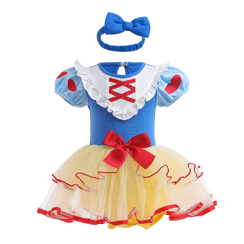 Picture of Halloween Children's Clothing, Short-Sleeved Pullover, Baby Baby Princess Jumpsuit, Princess Style Dress
