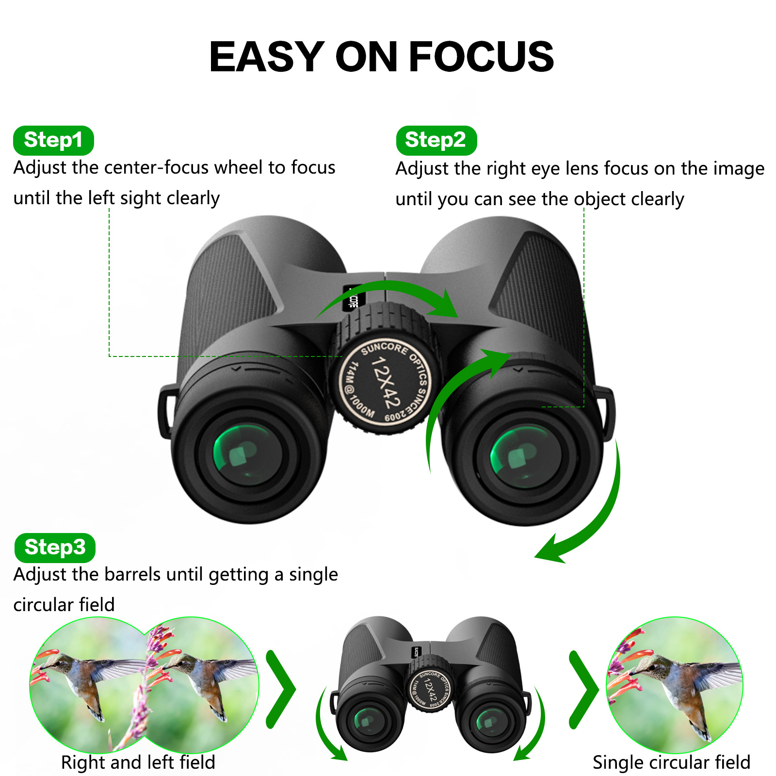 Picture of [Private Model New Product] Suncore Shunguang Binoculars New Tianlong 12X42 High-Power High-Definition Spot