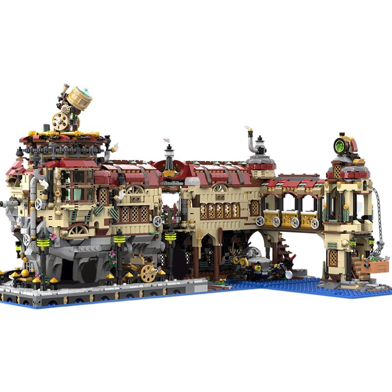 Domestic Creative Building Blocks Steam Power Machine Punk Mechanical Assembly Toy Model Moc Compatible with Lego High Difficulty