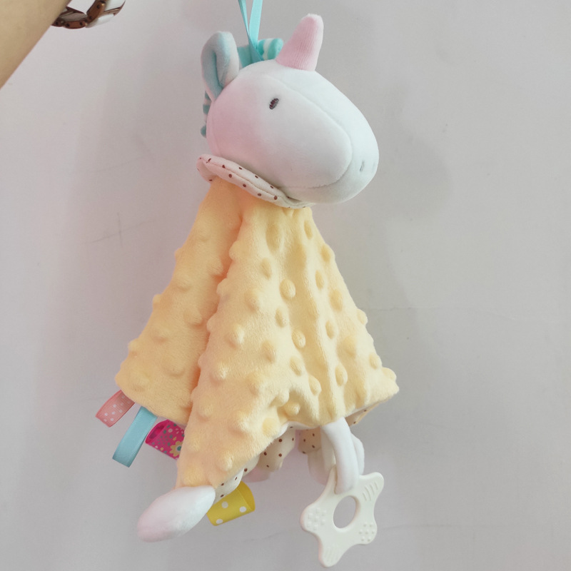 Picture of Baby comfort towel bean label can be imported to coax sleep doll baby early education to comfort doll cartoon doll wholesale