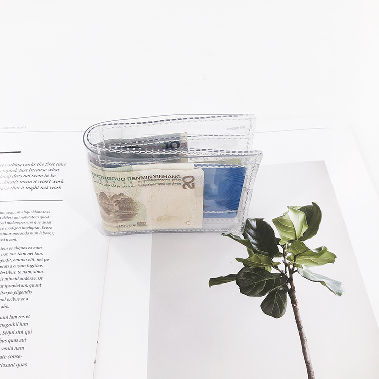 Korean and Japanese Fashion ins Transparent Jelly PVC Coin Purse Card Holder ID Bag Card Holder Cross-border Silver Bag Small Bag