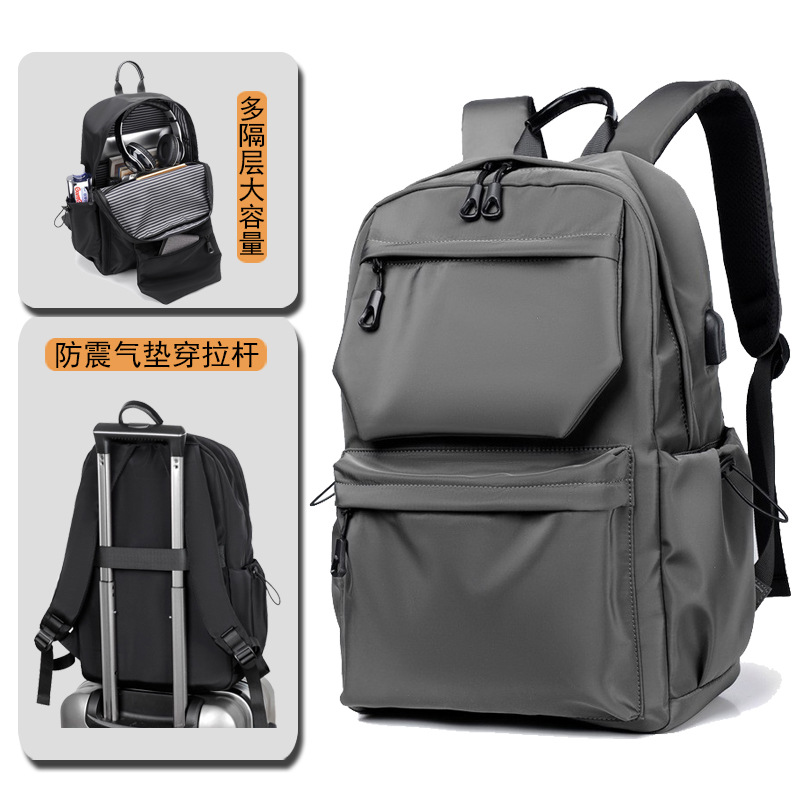 Picture of Cross-Border Casual Backpack Men's High-End Outdoor Travel Backpack Waterproof Computer Backpack Fashionable Travel School Bag