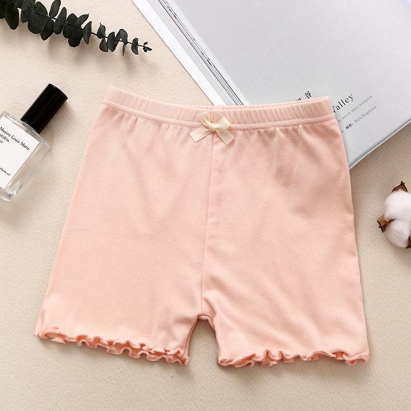 Picture of Girls Safety Pants Anti-Exposure Modal Bottoming Bow Three-Quarter Pants Summer Kidsren's Underwear Boxer Anti-Exposure