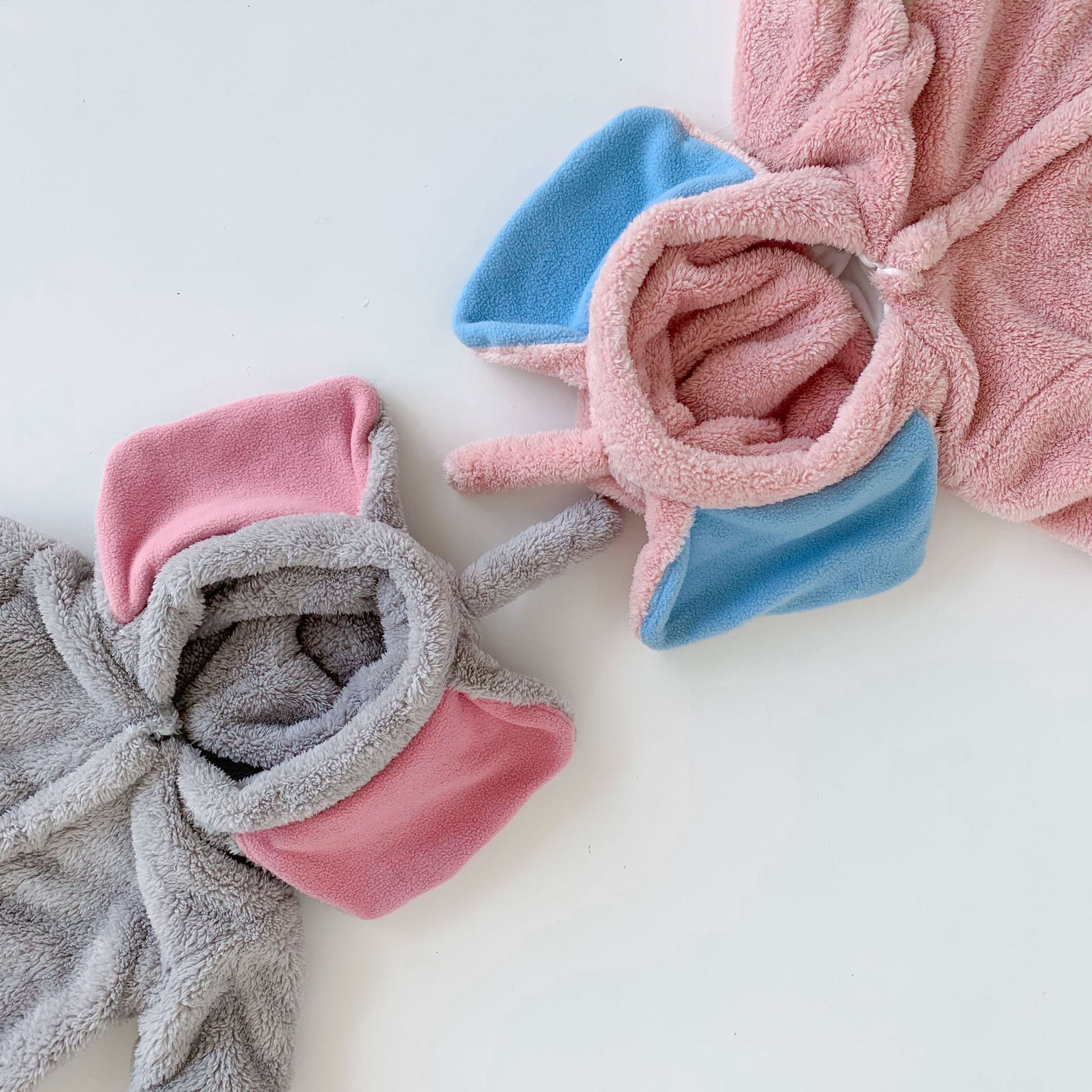 Picture of Ins Children's Clothing Internet Celebrity Baby Elephant Baby Jumpsuit Thickeneded and Warm Baby Autumn and Winter Clothing Fleece-Lined Concave Shape Crawling Clothing