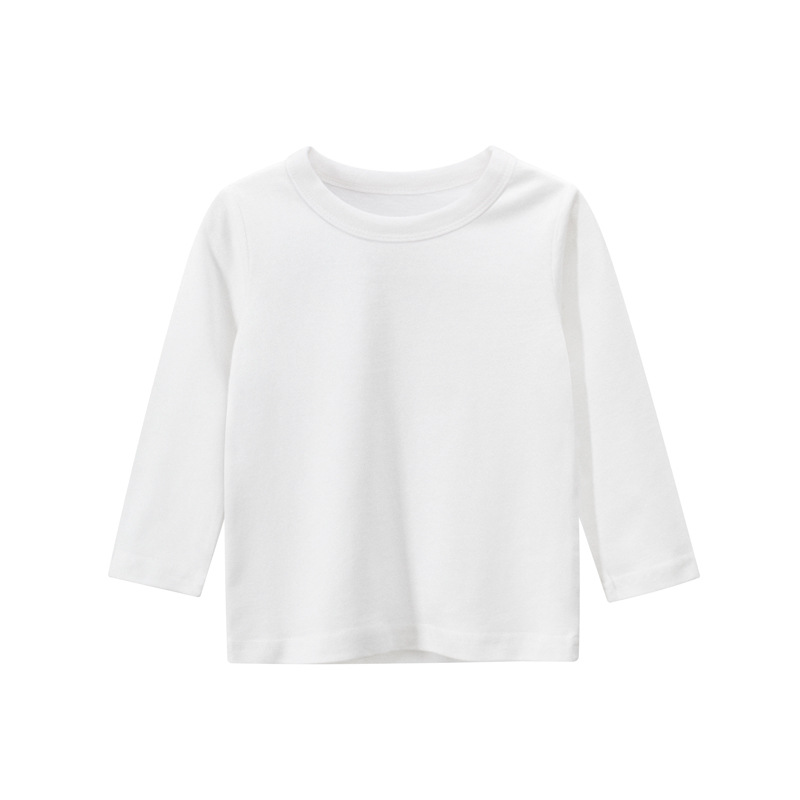 Picture of 27Kids Brand Kidsren's Clothing Autum 2024 Boys' Long-Sleeved T-Shirts Pure Color Advertising Shirts Kidsren's Clothes One Piece Delivery