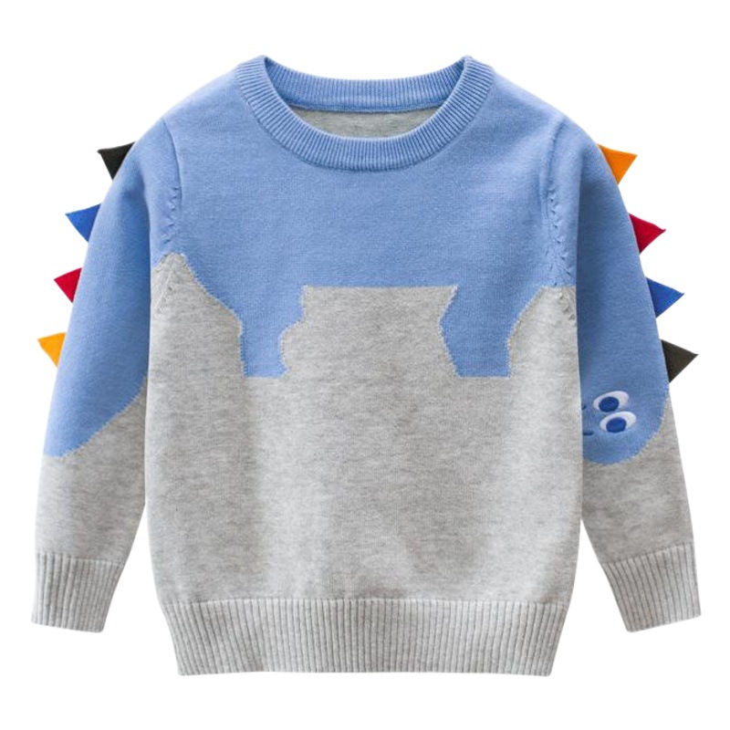 27Kids Korean Style Kidsren's Clothing Wholesale 2025 Boys Autumn Clothing Kidsren's Sweaters Small and Medium-Sized Kidsren's Tops Baby Clothes Dinosaur
