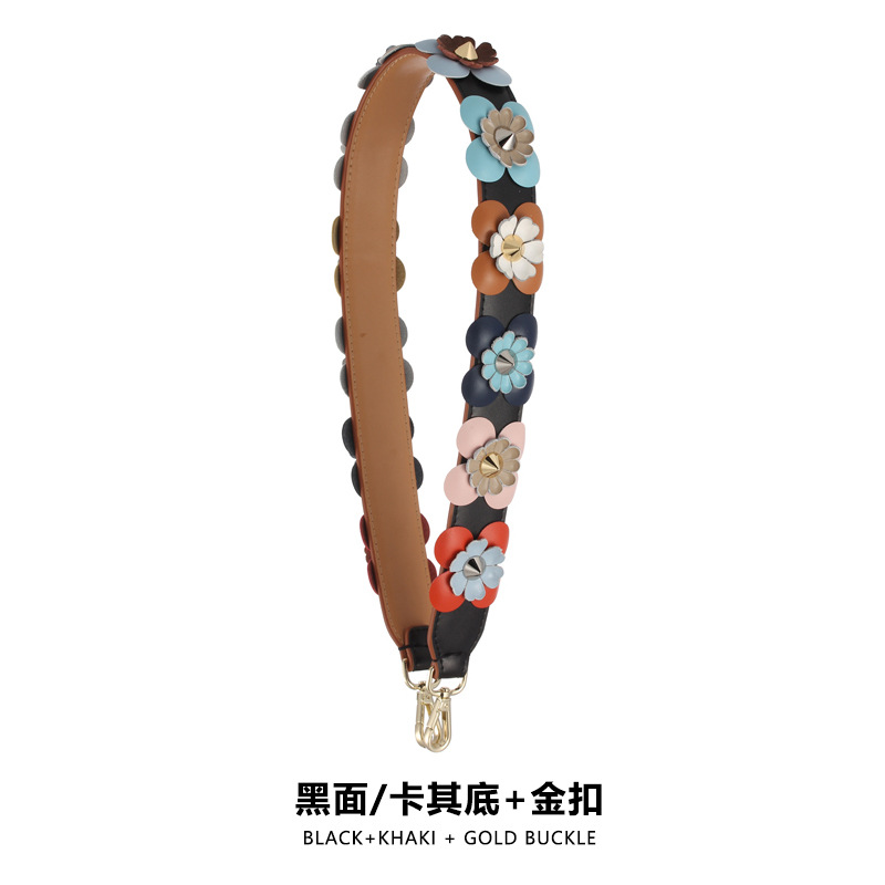 Picture of Mahuangshi MHS-E-2 Three-dimensional Flower Shoulder Strap Cowhide Wide Shoulder Strap Suitable for F Di Bag Replacement Strap Single Shoulder