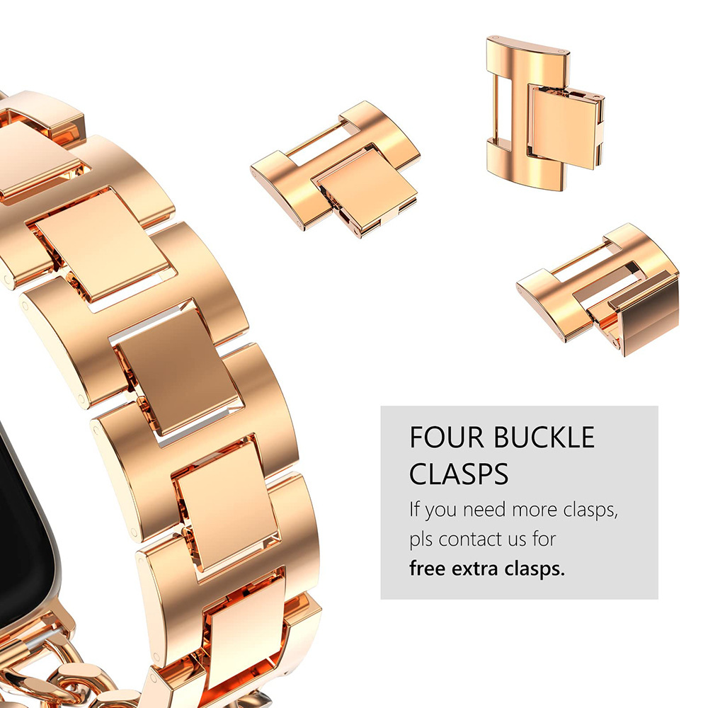 Picture of Suitable for Apple Watch Apple Watchs10 Small Fragrance Double Row Denim Chain Metal Watch Strap
