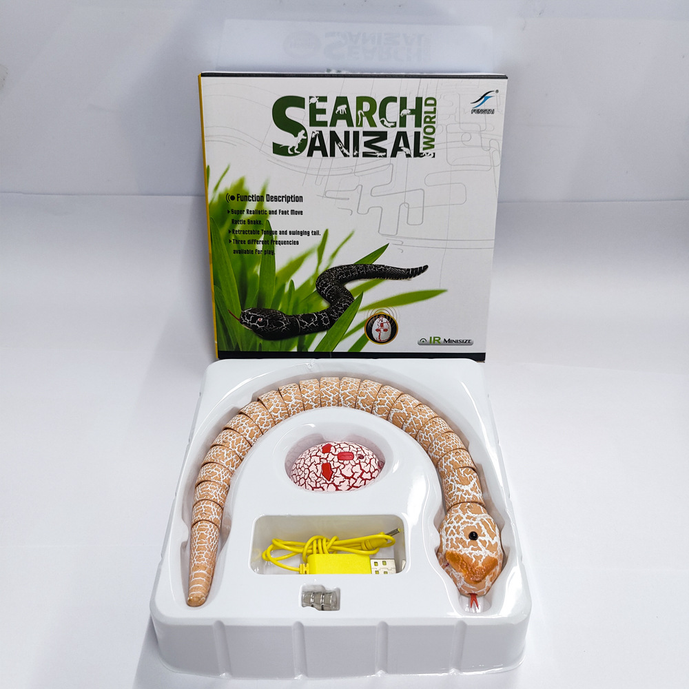 Picture of Preferred Remote Control Rattlesnake Cross-Border Trick Artificial Animal Model Crawling Realistic Toy Snake Pet Amuse Cats and Dogs