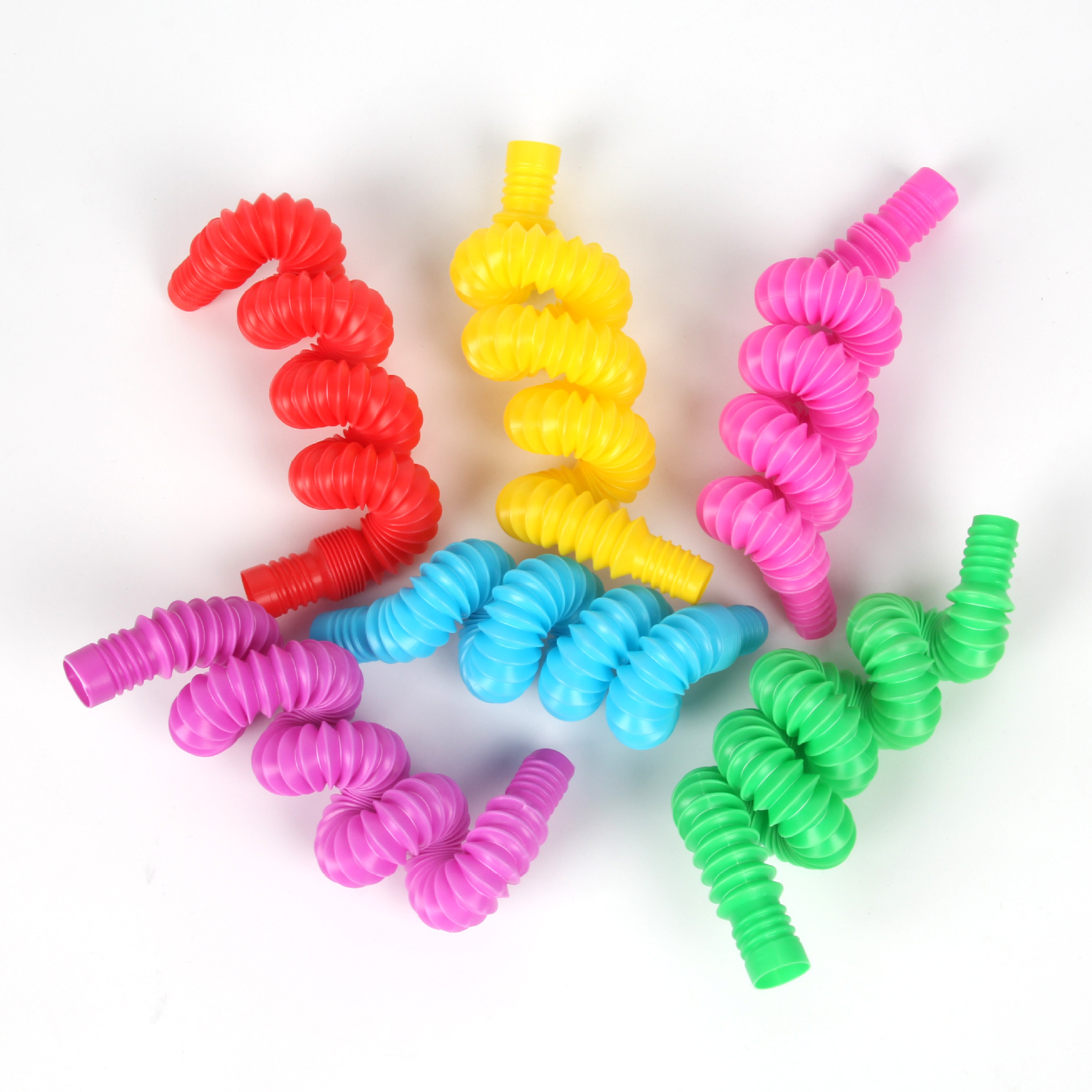 Picture of Cross-border pop tube color stretch plastic tube corrugated decompression tube vent telescopic tube decompression toy wholesale