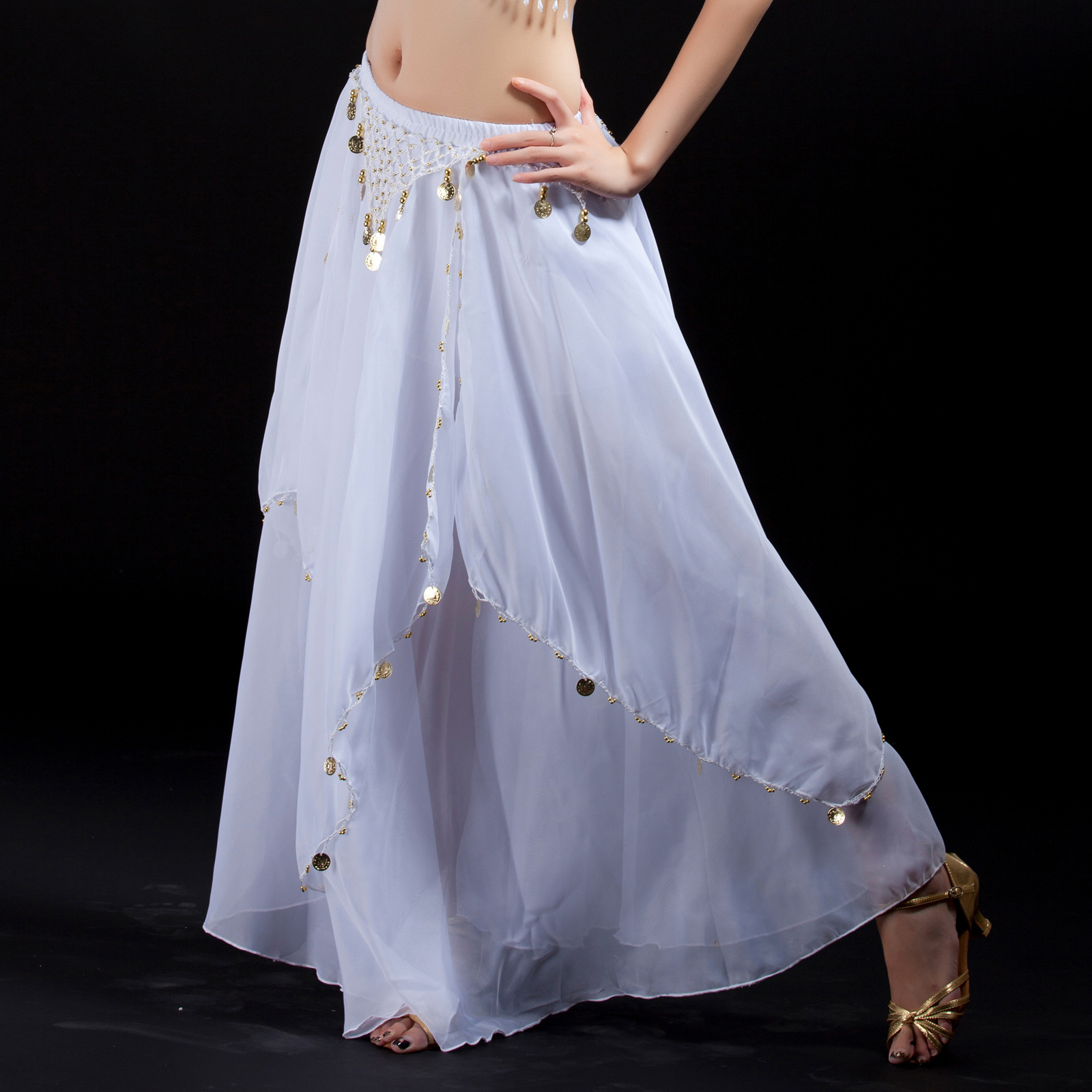 Picture of Less cloth chiffon long gauze skirt selection quality affordable belly dance skirt source factory primary supply