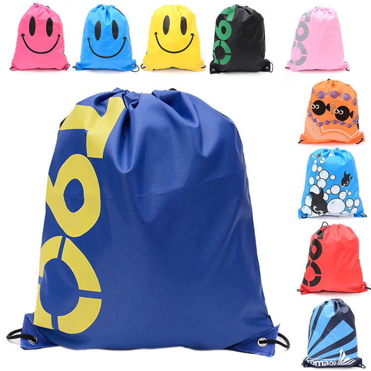 Cross-border backpack drawstring sundries bag clothing storage bag waterproof bag shoes bag beach swimming drawstring bag