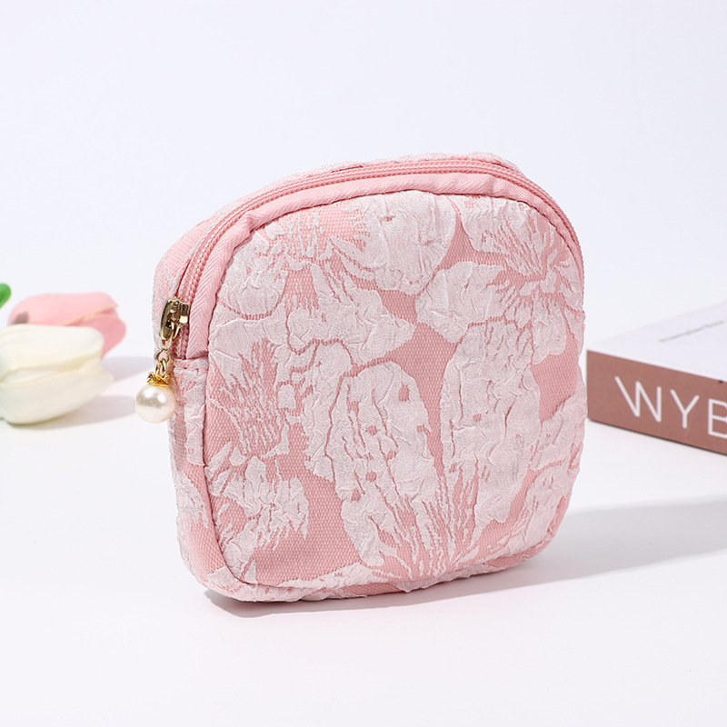 Picture of Cute Mini Canvas Cosmetic Bag for Women Commuting Portable Lipstick Coin Headphone Storage Bag Manufacturer Spot Direct Sales