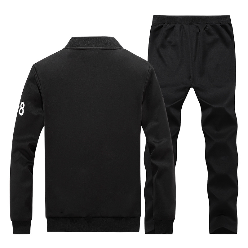 Picture of New Men's Casual Sports Sweater Suit Baseball Suit Loose Pants Two-piece Spring and Autumn Running Fitness Suit