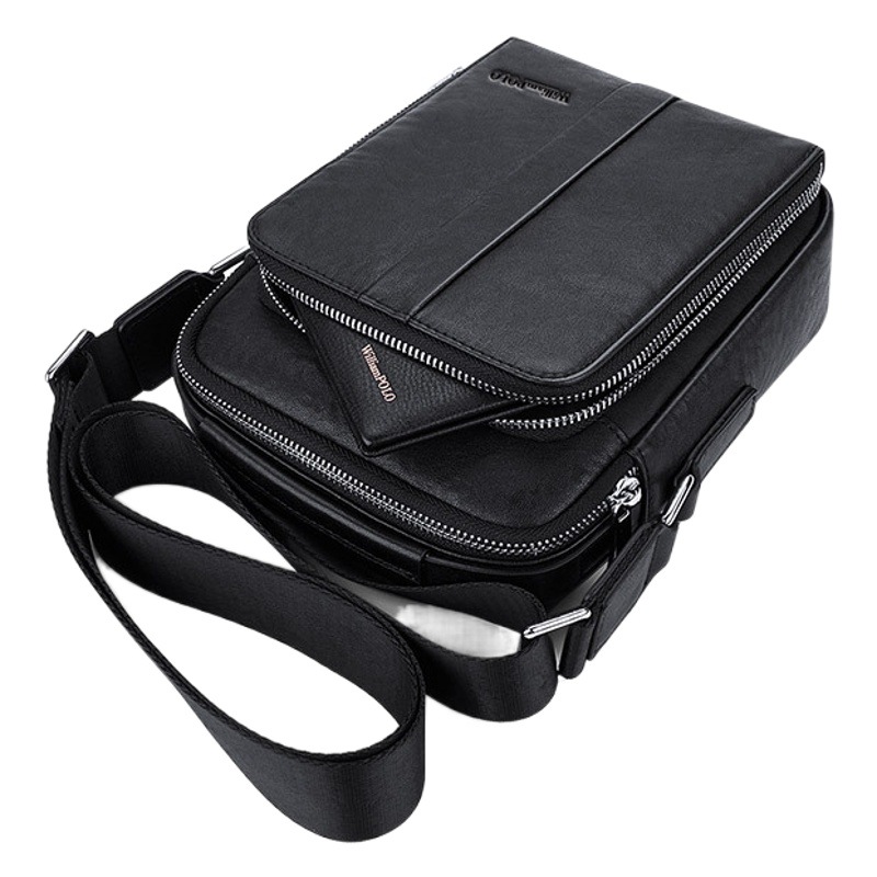 King Paul Men's Crossbody Bag Shoulder Bag Head Layer Cowhide Bag Mobile Phone Bag Casual Cross-border Wholesale Hair