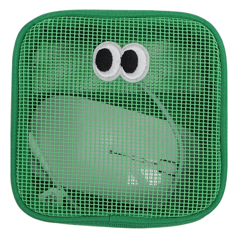 Hollow Sand Net Cosmetic Bag Desktop Finishing Storage Data Cable Cleaning Supplies Storage Bag Large Capacity Cartoon Fashion