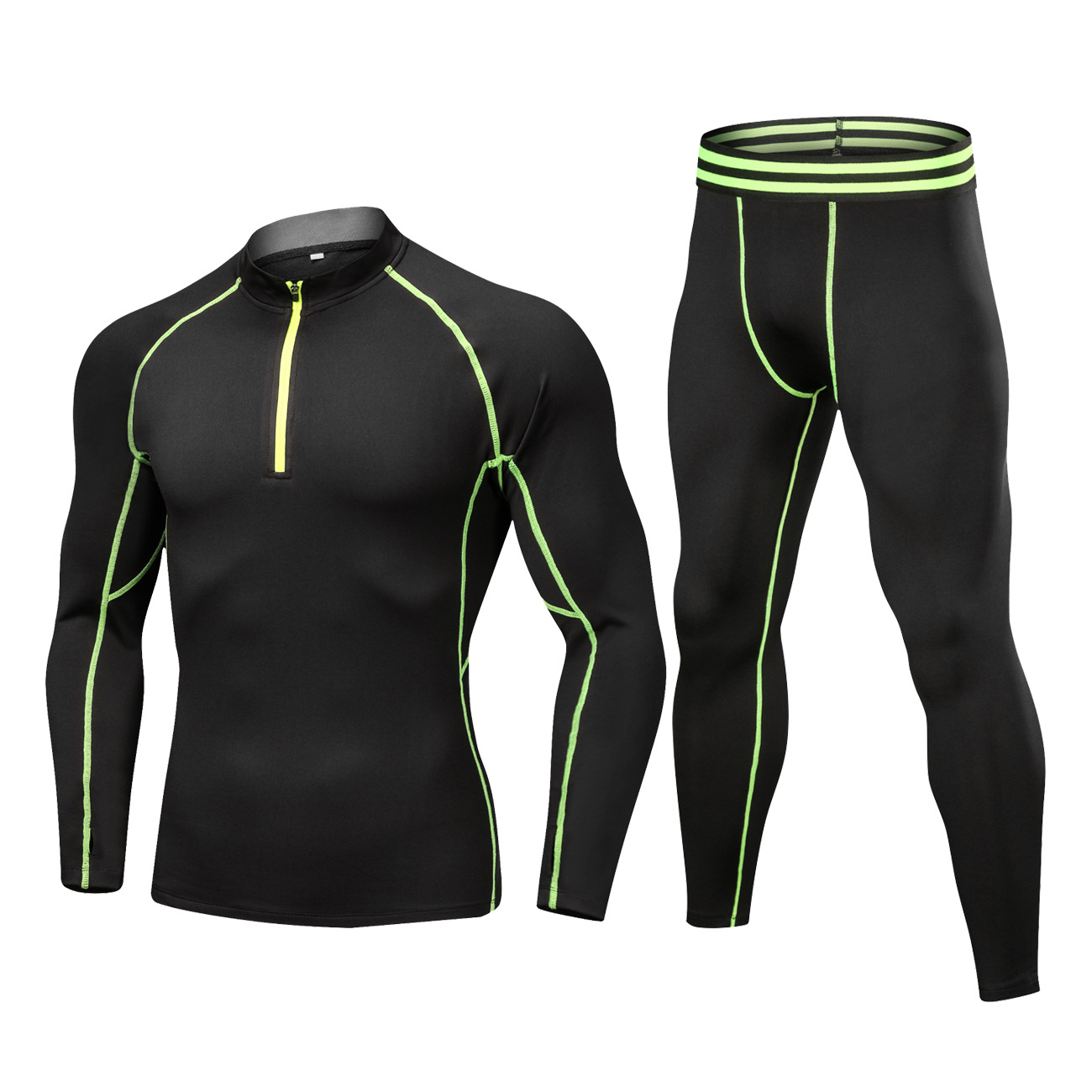 Picture of Cross-Border Long-Sleeved Cycling Clothing, Warm and Breathable Fitness Clothing, Fleece Warm Half-Zip Training Fleece Clothing # 120