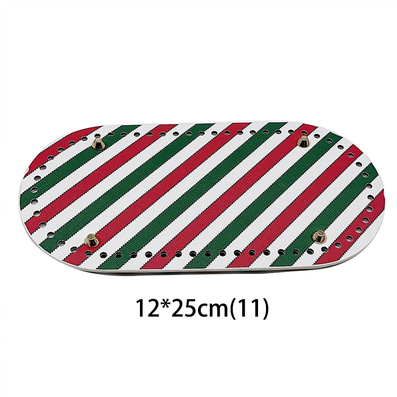 Picture of Spring and Summer handmade needle hook woven handbag DIY bag bottom plate accessories 25 * 12cmPU leather printing bag bottom base