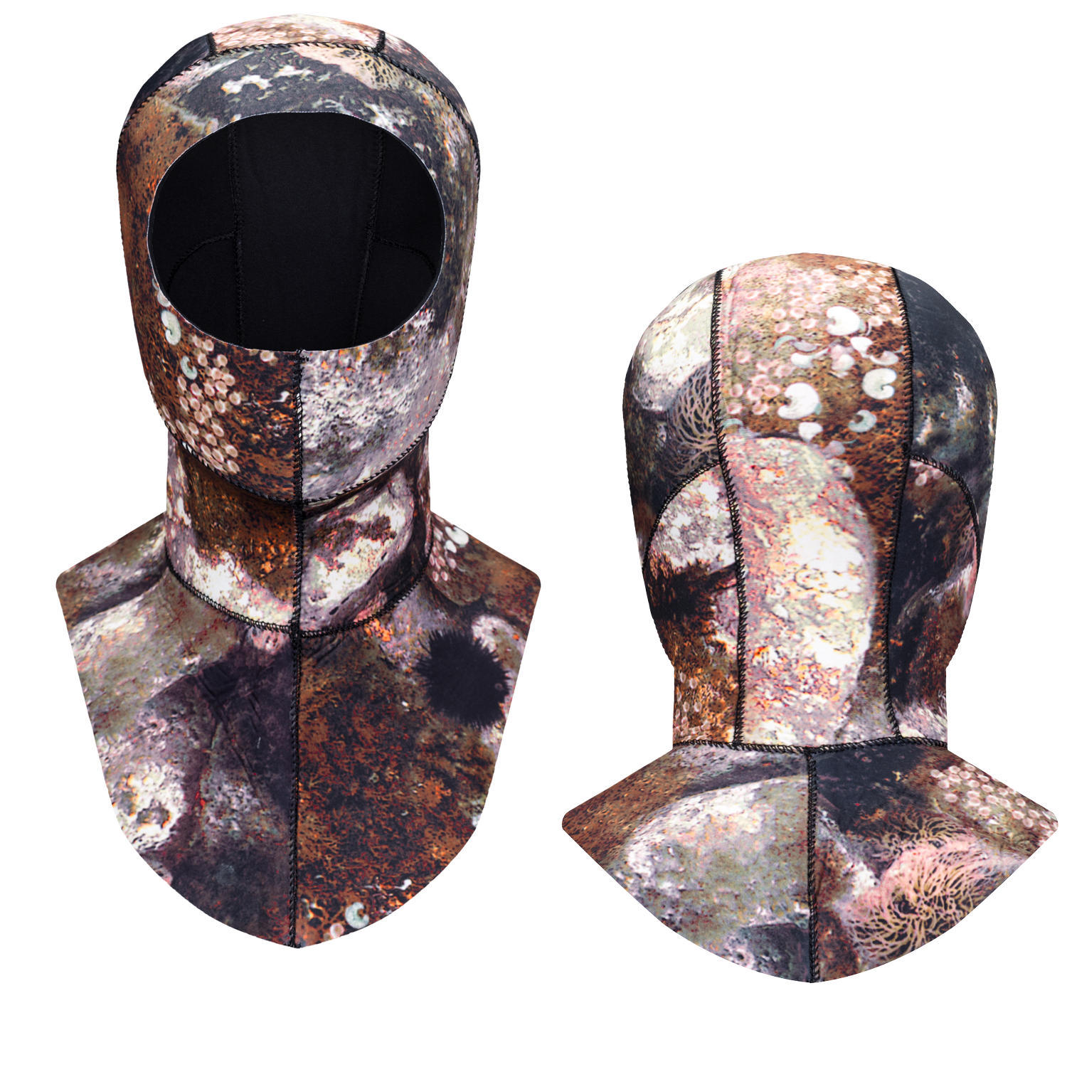 Picture of Diving Hat Camouflage 3mm Warm Underwater Cold-proof Swimming Scuba Men's Winter Swimming Women's Super Elastic Thickened Snorkeling Head with Shoulder