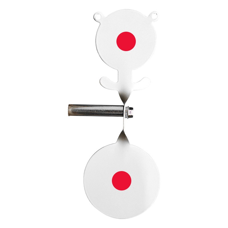 1mm Thin and Durable Bear Target Slingshot Target Practice Double-Headed Bear Target 360-Degree Rotating Shooting Target