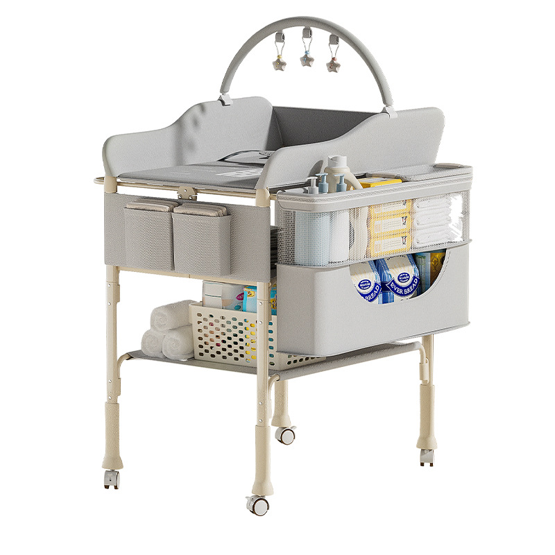 Picture of Diaper Table Baby Care Table Baby Diaper Changing Table Newborn Bathing Massage Touch Table Foldable Multifunctional