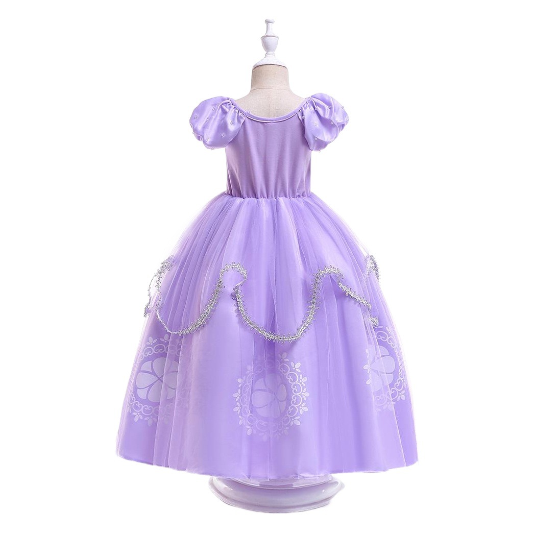 Factory Wholesale 2025 New Frozen Children's Dress Sophia Princess Dress Girls Holiday Costume