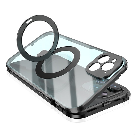 Picture of Suitable for iPhone16 Phone Case Magneto 15promax Metal Magnetic MagSafe Folding Bracket Sheath